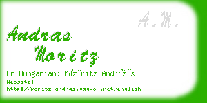 andras moritz business card